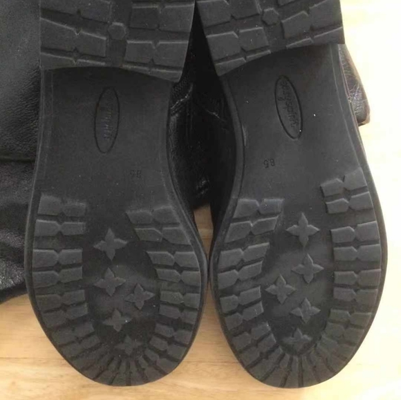 Black Leather Knee High Boots - Picture 6 of 10